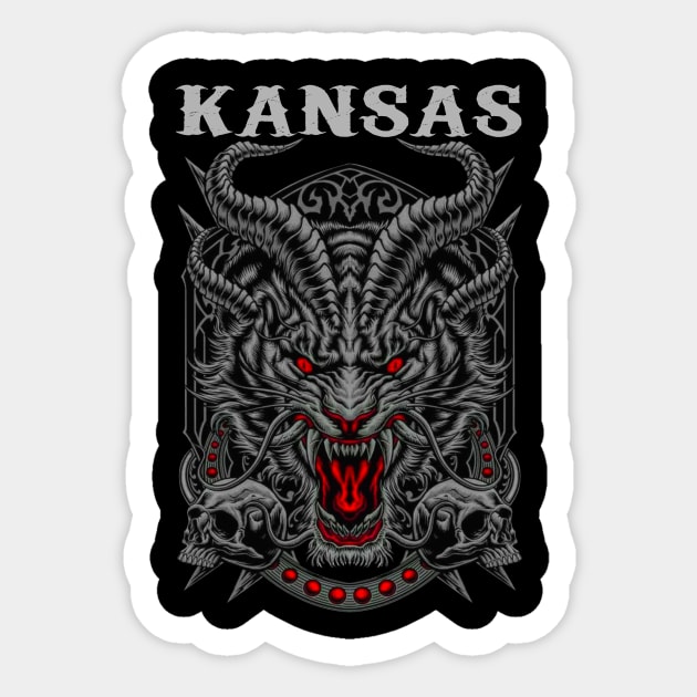 KANSAS BAND MERCHANDISE Sticker by Rons Frogss